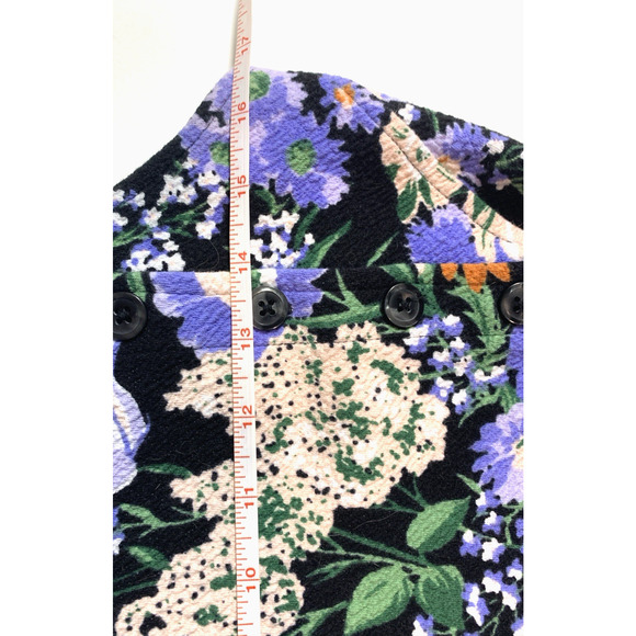 Anthropologie Maeve Floral Print Peplum Side Buttons Sleeveless Vest Tunic Top M - Picture 8 of 9
